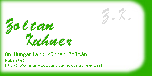 zoltan kuhner business card